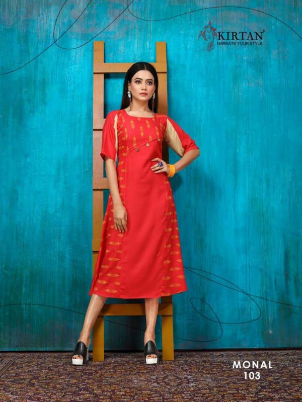 Kirtan Monal-Rayon-Fancy-Kurti